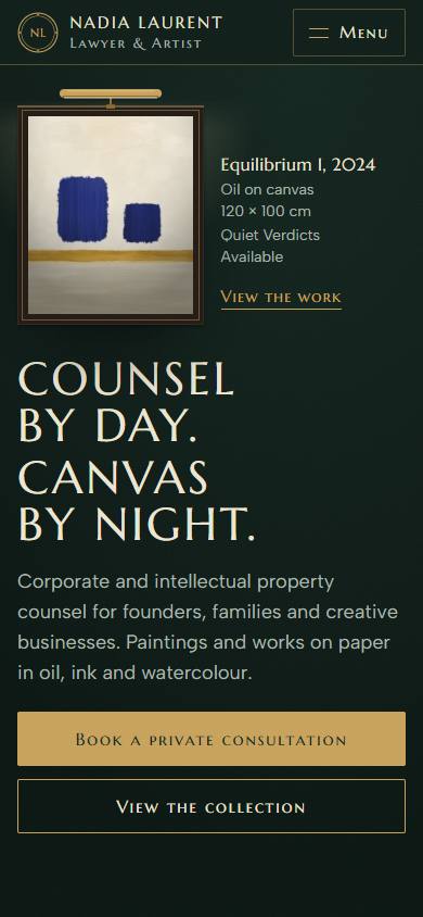 Private View concept, phone home page